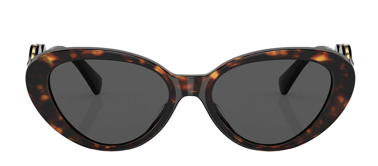 Versace VE 4433U 108/87 Cat-Eye Plastic Havana Sunglasses with Grey Lens