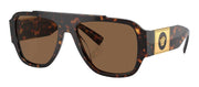 Versace VE 4436U 108/73 Pillow Plastic Havana Sunglasses with Brown Lens
