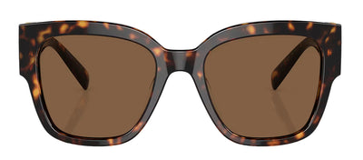 Versace VE 4437U 108/73 Square Plastic Havana Sunglasses with Brown Lens