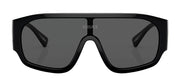 Versace VE 4439 GB1/87 Shield Plastic Black Sunglasses with Grey Lens