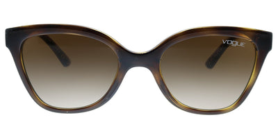 Vogue Eyewear Junior VJ 2001 W65613 Cat-Eye Plastic Dark Havana Sunglasses with Brown Gradient Lens