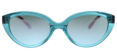 Vogue Eyewear Junior VJ 2002 27817C Cat-Eye Plastic Transparent Green Sunglasses with Blue Gradient Mirrored Lens