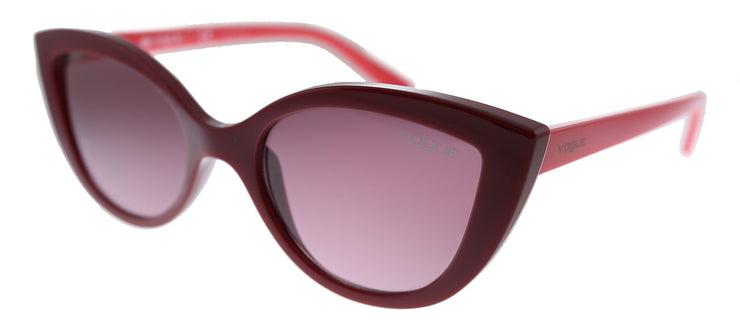 Vogue Eyewear VJ 2003 27768D Cat-Eye Plastic Red Sunglasses with Pink Gradient Lens