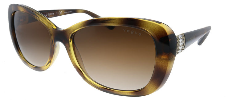Vogue Eyewear VO 2943SB W65613 Butterfly Metal Havana Sunglasses with Brown Gradient Lens