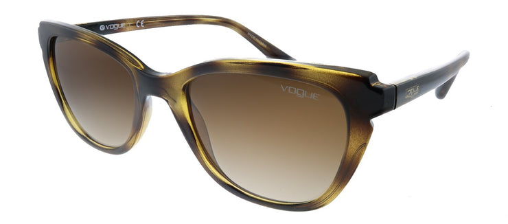 Vogue Eyewear VO 5293S W65613 Cat-Eye Plastic Havana Sunglasses with Brown Gradient Lens