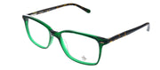 Original Penguin PE Leopold GN Rectangle Plastic Green Eyeglasses with Demo Lens