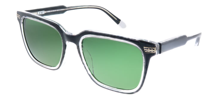Original Penguin PE Suspender2.0 BK Square Plastic Black Sunglasses with Green Polarized Lens