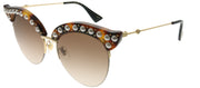 Gucci GG 0212S 002 Fashion Acetate Tortoise/ Havana Sunglasses with Brown Gradient Lens