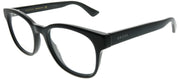 Gucci GG 0005O 001 Square Acetate Black Eyeglasses with Demo Lens