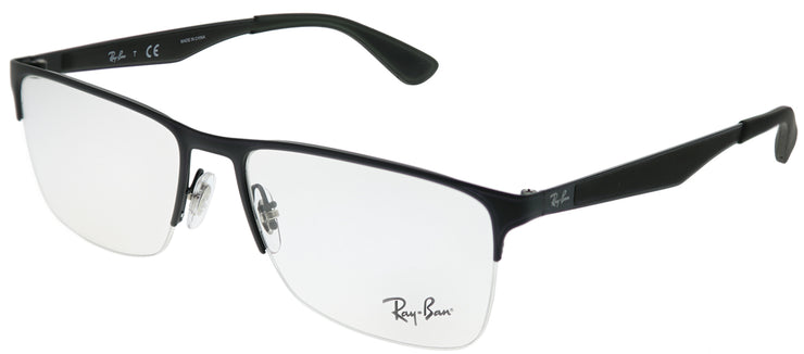 Ray-Ban RX 6335 2503 Rectangle Metal Black Eyeglasses with Demo Lens