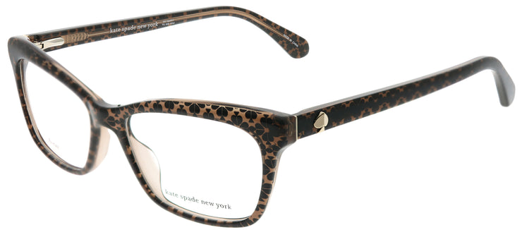 Kate Spade KS Cardea FL4 Rectangle Plastic Brown Eyeglasses with Demo Lens