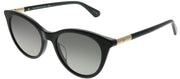 Kate Spade KS Janalynn 807 WJ Cat-Eye Plastic Black Sunglasses with Grey Polarized Lens