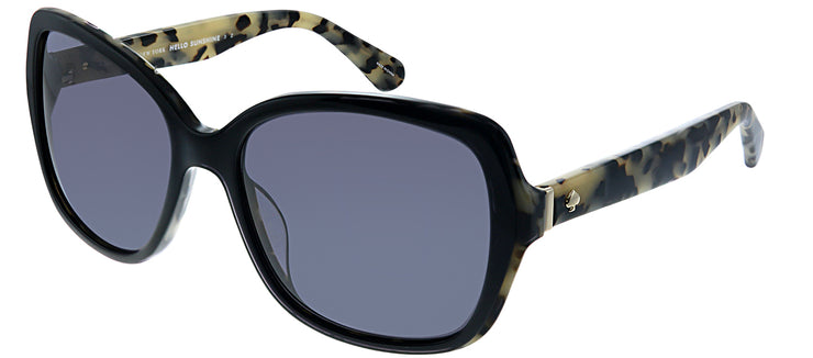 Kate Spade KS Karalyn WR7 Square Plastic Black Sunglasses with Grey Polarized Lens
