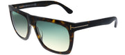 Tom Ford Morgan TF 513 52W Black Rectangle Plastic Tortoise/ Havana Sunglasses with Grey Gradient Lens