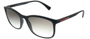 Prada Linea Rossa Lifestyle PS 01TS DG00A7 Rectangle Plastic Black Sunglasses with Grey Gradient Lens