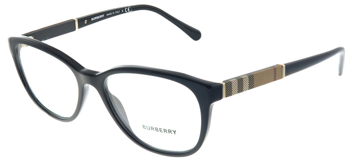 Burberry BE 2172 3001 Round Plastic Black Eyeglasses with Demo Lens