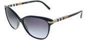 Burberry BE 4216 30018G Cat-Eye Plastic Black Sunglasses with Grey Gradient Lens