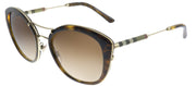 Burberry BE 4251Q 300213 Round Plastic Tortoise/ Havana Sunglasses with Brown Gradient Lens