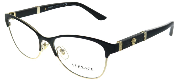 Versace VE 1233Q 1366 Cat-eye Metal Black Eyeglasses with Demo Lens