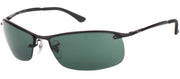 Ray-Ban RB 3183 006/71 Sport Metal Black Sunglasses with Green Lens