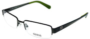Guess GU 1767 OL Semi-Rimless Metal Green Eyeglasses with Demo Lens