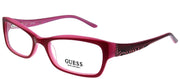 Guess GU 2261 BU Rectangle Plastic Burgundy/ Red Eyeglasses with Demo Lens