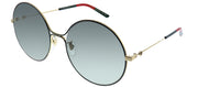Gucci GG 0395S 001 Round Metal Gold Sunglasses with Grey Lens