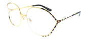 Gucci GG 0596OA 003 Round Metal Gold Eyeglasses with Demo Lens