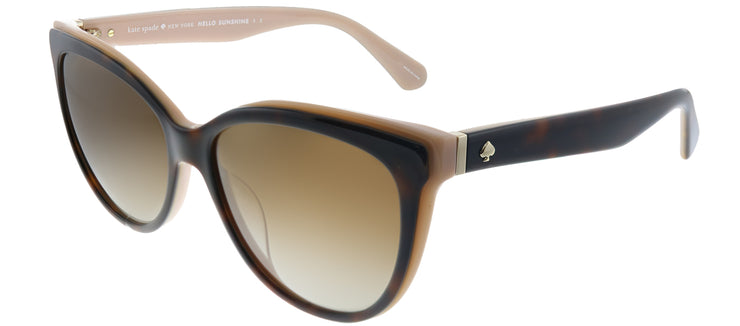 Kate Spade KS Daesha 0T4 Cat-Eye Plastic Tortoise/ Havana Sunglasses with Brown Polarized Gradient Lens