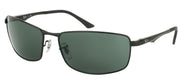 Ray-Ban RB 3498 002/71 Sport Metal Black Sunglasses with Green Lens