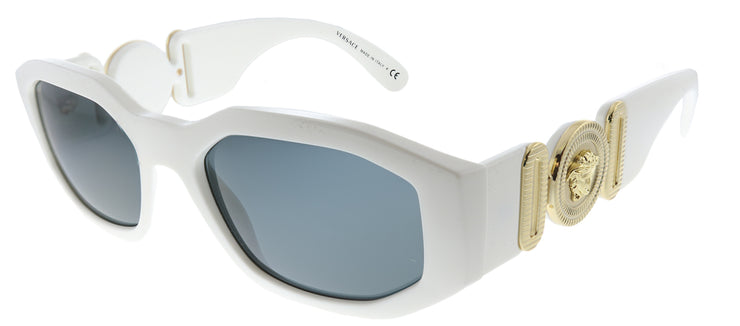 Versace VE 4361 401/87 Geometric Plastic Ivory/ White Sunglasses with Grey Lens