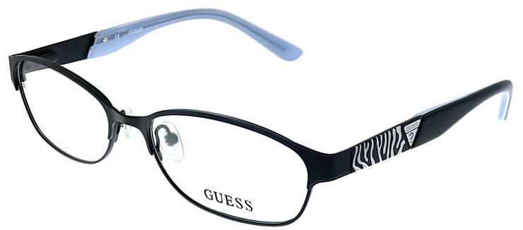 Guess GU 2353 BLK Rectangle Metal Black Eyeglasses with Demo Lens
