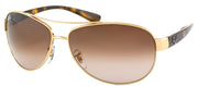Ray-Ban RB 3386 001/13 Aviator Metal Gold Sunglasses with Brown Gradient Lens