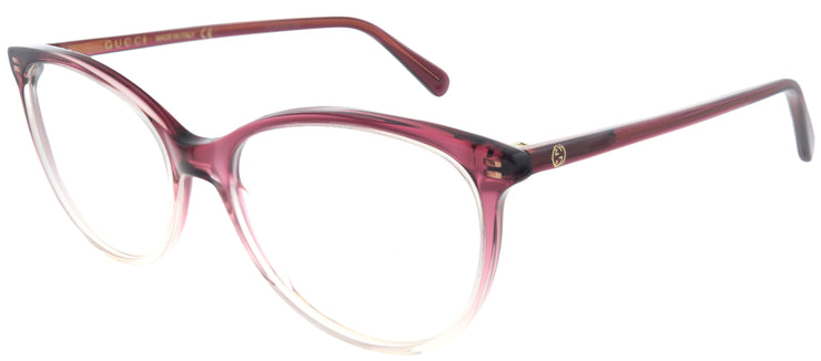 Gucci GG 0550O 003 Round Acetate Burgundy/ Red Eyeglasses with Demo Lens