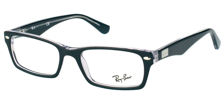 Ray-Ban RX 5206 2034 Rectangle Plastic Black Eyeglasses with Demo Lens