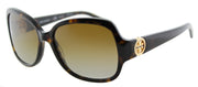 Tory Burch TY 7059 1378T5 Square Plastic Tortoise/ Havana Sunglasses with Brown Gradient Lens