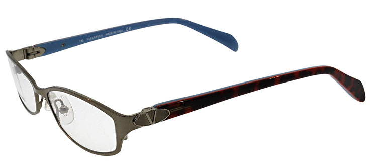 Valentino VL 5591 NJS Rectangle Metal Silver Eyeglasses with Demo Lens