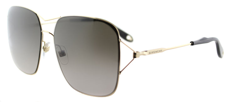 Givenchy GV 7004 J5G Square Metal Gold Sunglasses with Brown Gradient Lens