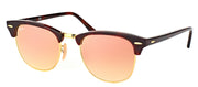 Ray-Ban Clubmaster RB 3016 990/7O Clubmaster Plastic Tortoise/ Havana Sunglasses with Pink Flash Gradient Lens