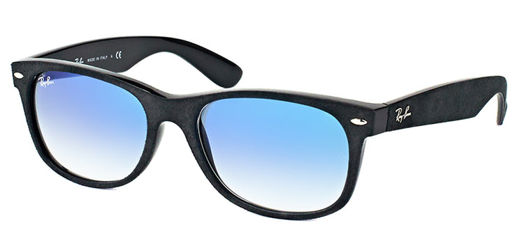 Ray-Ban New Wayfarer RB 2132 62423F Wayfarer Plastic Black Sunglasses with Blue Gradient Lens