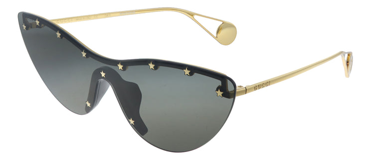 Gucci GG 0666S 001 Cat-Eye Metal Gold Sunglasses with Grey Lens