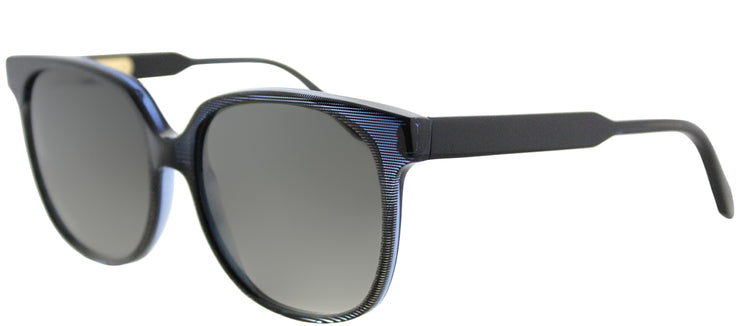 Victoria Beckham Refined classic VBS 104 C04 Square Plastic Blue Sunglasses with Grey Gradient Zeiss Lens