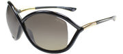 Tom Ford Whitney TF 9 01D Fashion Plastic Black Sunglasses with Grey Polarized Lens