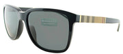 Burberry BE 4181 300187 Rectangle Plastic Black Sunglasses with Grey Lens