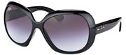 Ray-Ban Jackie Ohh II RB 4098 601/8G Oval Plastic Black Sunglasses with Grey Gradient Lens