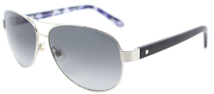 Kate Spade KS Dalia2 YB7 Aviator Metal Silver Sunglasses with Grey Gradient Lens