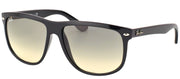 Ray-Ban Boyfriend RB 4147 601/32 Square Plastic Black Sunglasses with Crystal Grey Gradient Lens