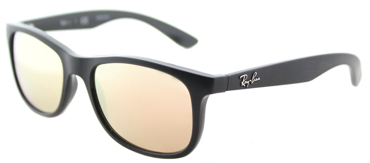 Ray-Ban Junior RJ 9062 70132Y Square Plastic Black Sunglasses with Copper Flash Mirror Lens