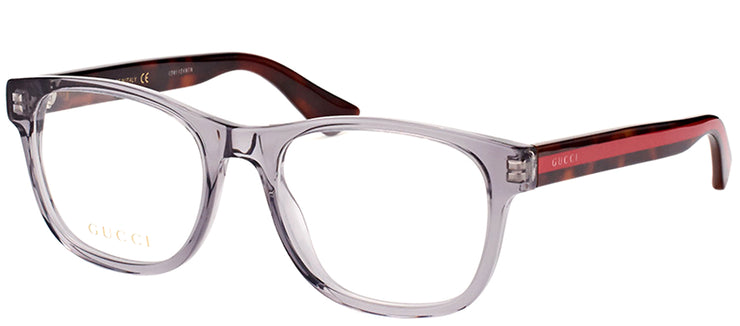 Gucci GG 0004O 004 Square Acetate Grey Eyeglasses with Demo Lens