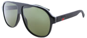 Gucci GG 0009S 001 Aviator Acetate Black Sunglasses with Green Lens